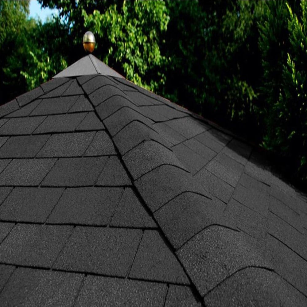 Living And Home Black Self-Adhesive Asphalt Shingles Bitumen Roofing 330 x 1000cm Image 4