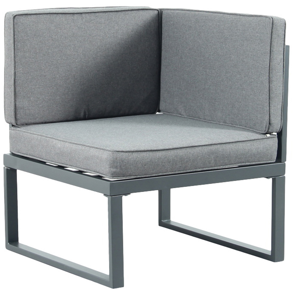 Outdoor Living 5 Seater Chester Grey Metal Corner Sofa and Coffee Table Set Image 5