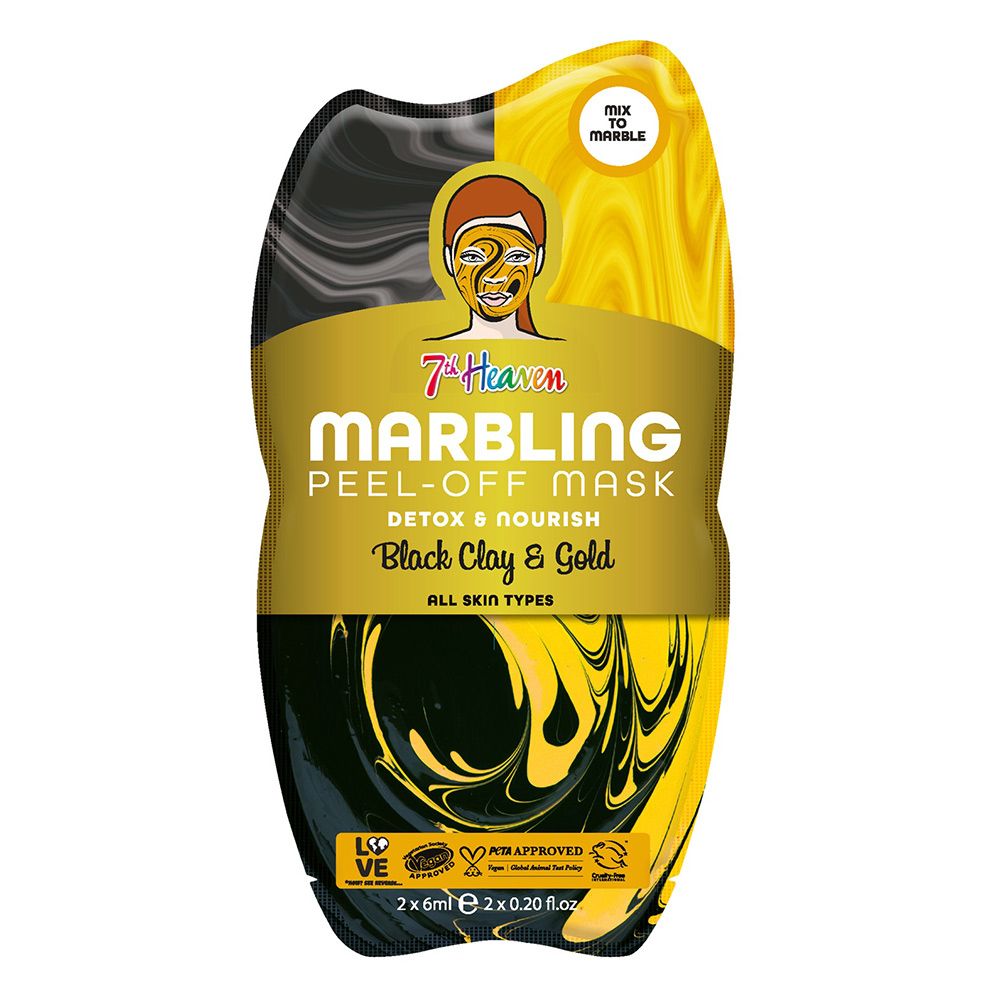 MJ Marbling Black and Gold Marble Masks Image 1