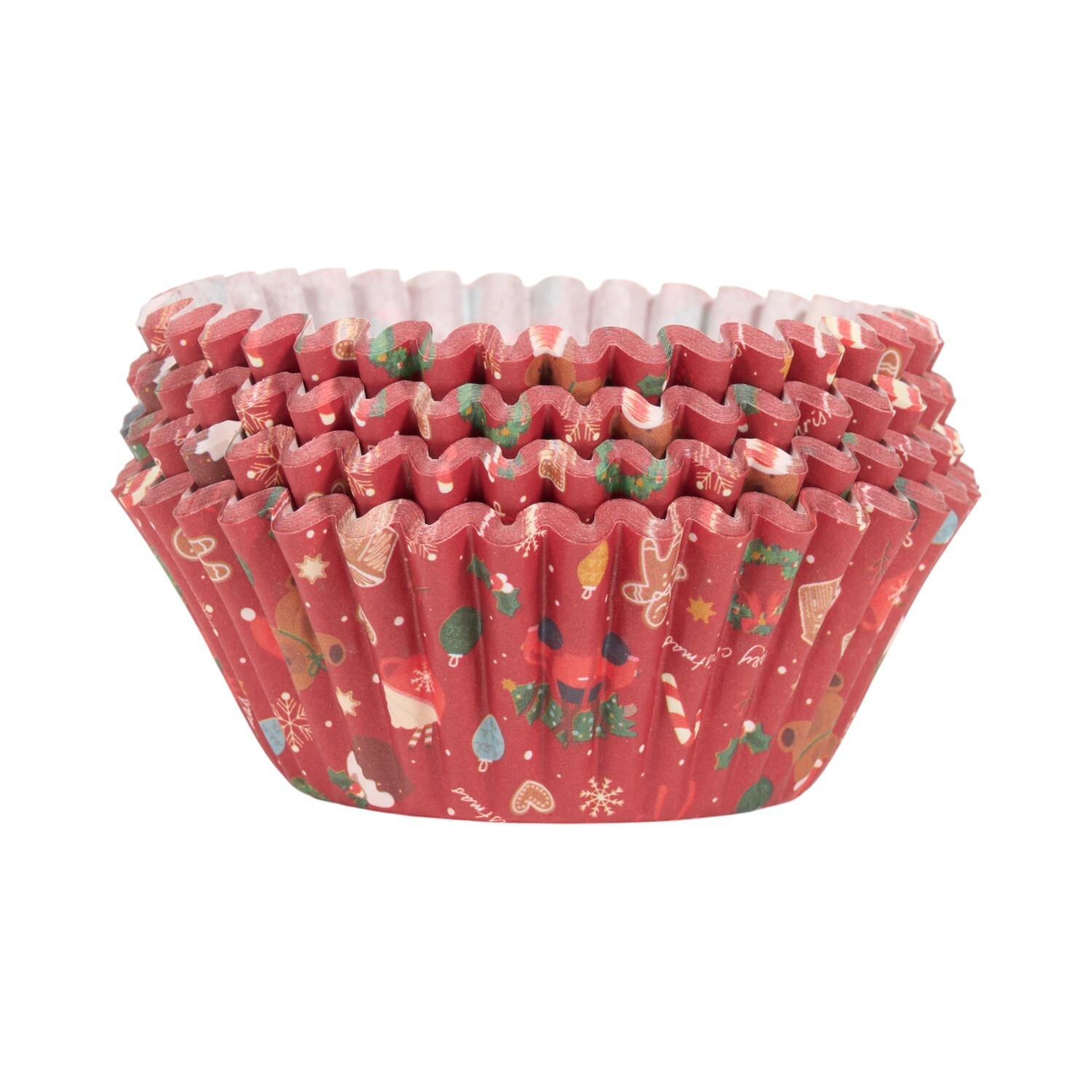 Pack of 100 Festive Christmas Cupcake Cases Image 4