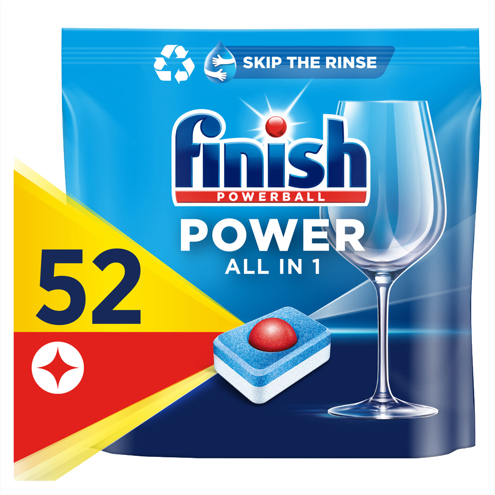 Finish Power All-in-One Lemon Dishwasher Tablets 52 Pack Image 2