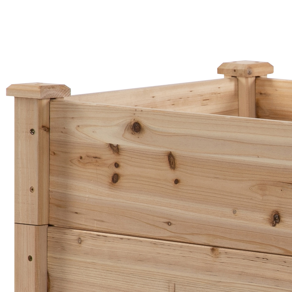 Outsunny Wooden Raised 2tier Box Image 5