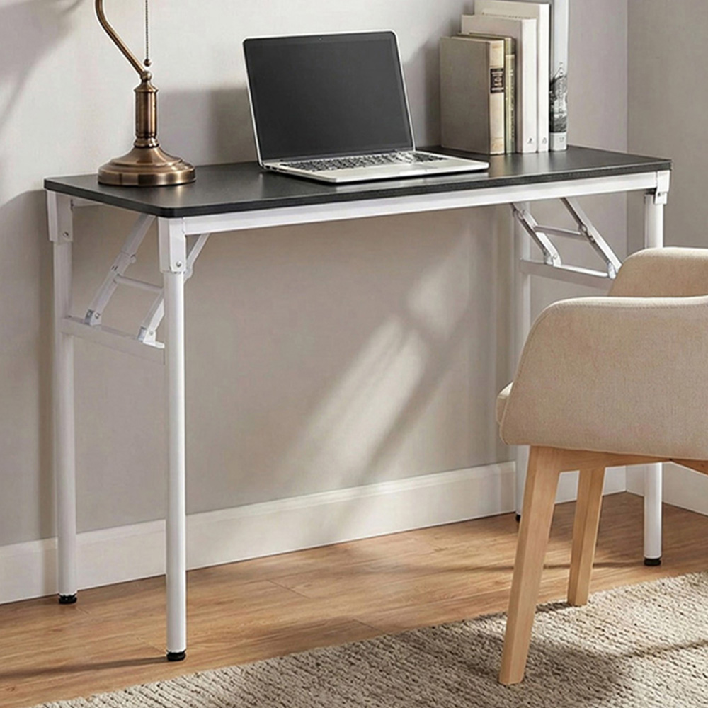 Living and Home Metal Frame Foldable Laptop Desk Black Image 1