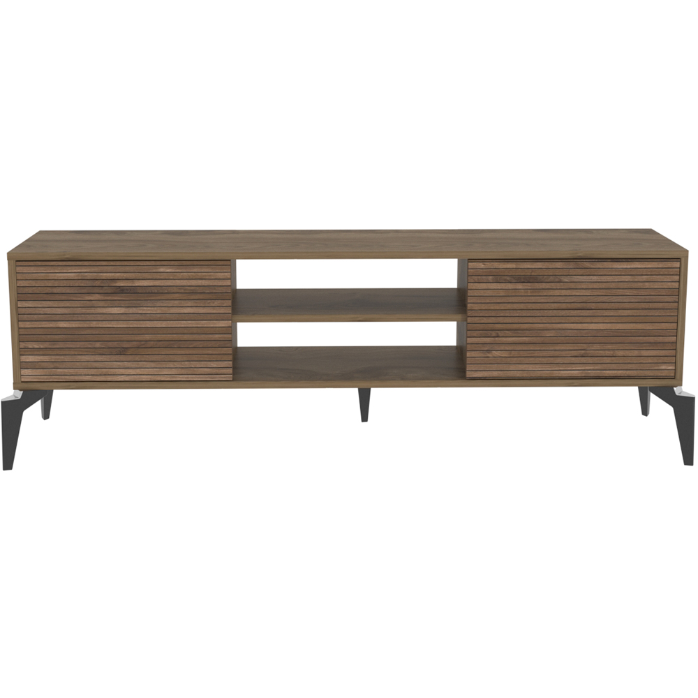 Decorotika Lojo 2 Door 2 Shelf Oud Alina TV Stand for 71 inch TV Image 2