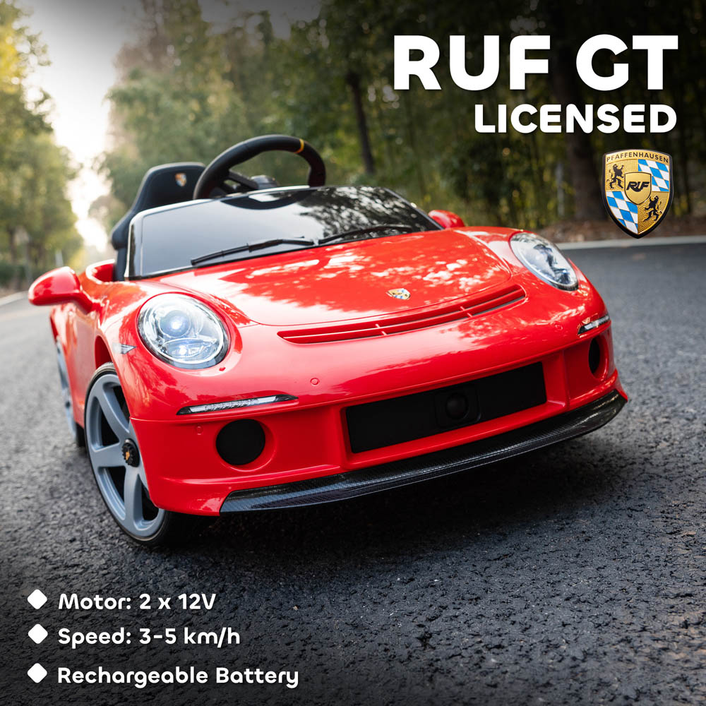 Tommy Toys RUF GT Red Kids Electric Car 12V Image 8