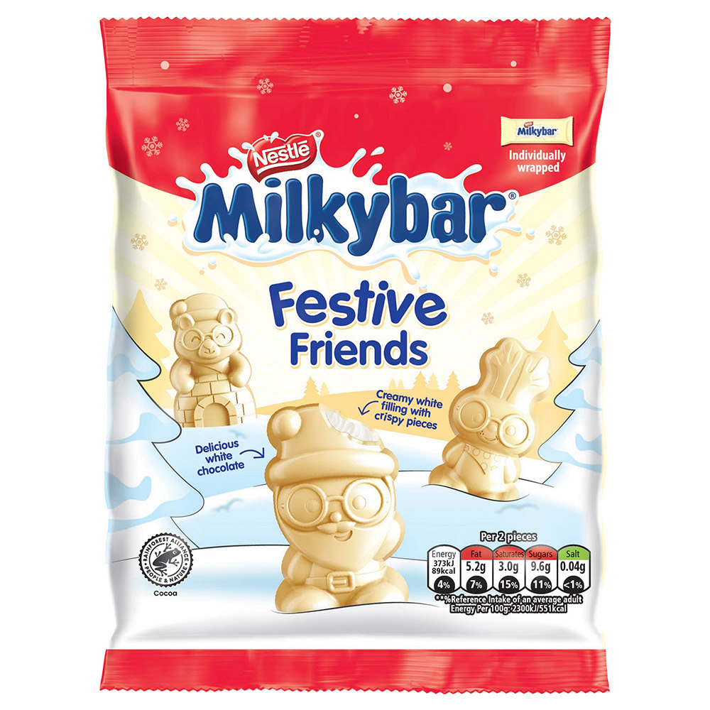Milky Bar Festive Friends White Chocolate Sharing Bag 57g Image 1