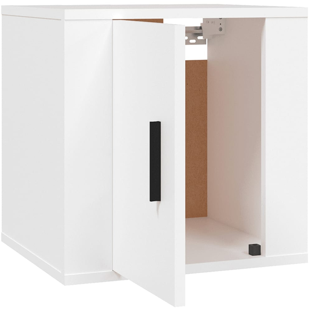 vidaXL Single Door White Wall Mounted TV Cabinet Set of 2 Image 7