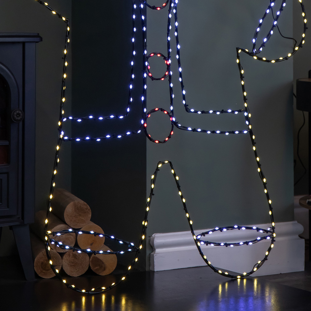 Samuel Alexander FlexiBright 456 Multicoloured LED Gingerbread Man Christmas Decoration 1.2m x 90cm Image 7