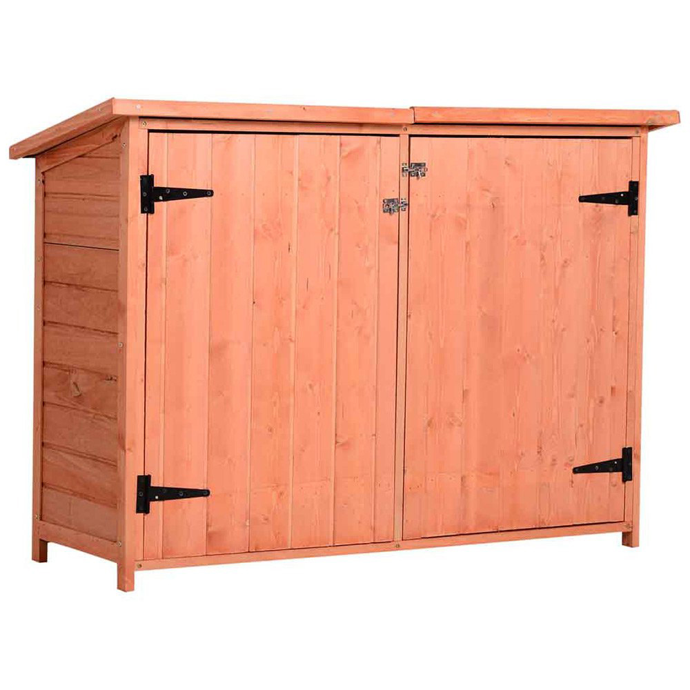 Outsunny 4.2 x 1.6ft Double Door Tool Shed Image 1