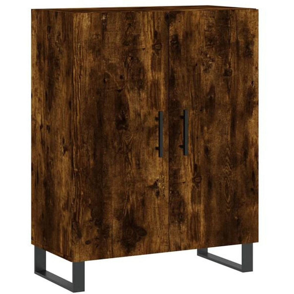 vidaXL 2 Door Smoked Oak Highboard Image 4