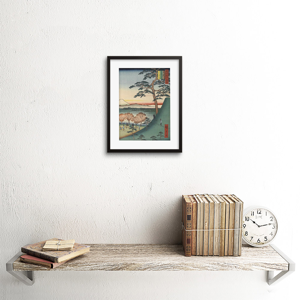 Wee Blue Coo Woodblock Japan Hiroshi Mount Fuji Photo Framed Wall Art Print 23 x 18cm Image 2