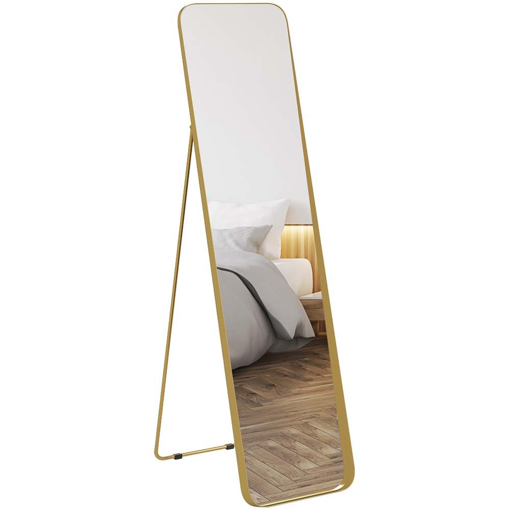 HOMCOM Gold Tone Rectangular Full Length Mirror 40 x 160cm Image 1