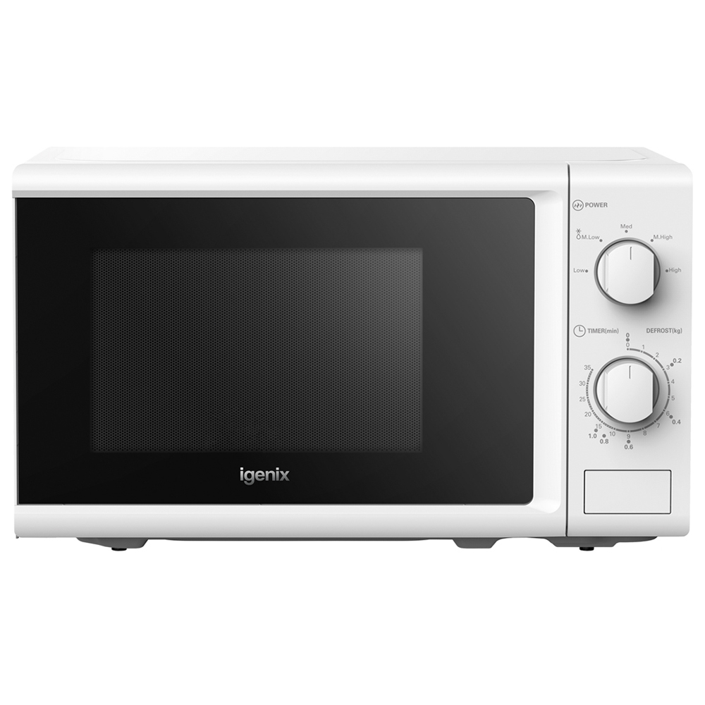 Igenix IGM0820W White Manual Microwave 20L 800W Image 1