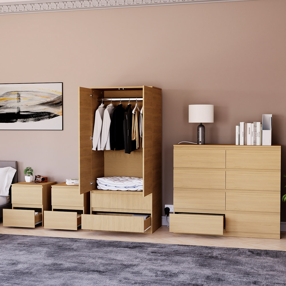 Denver Pine 4 Piece Bedroom Furniture Set Image 4