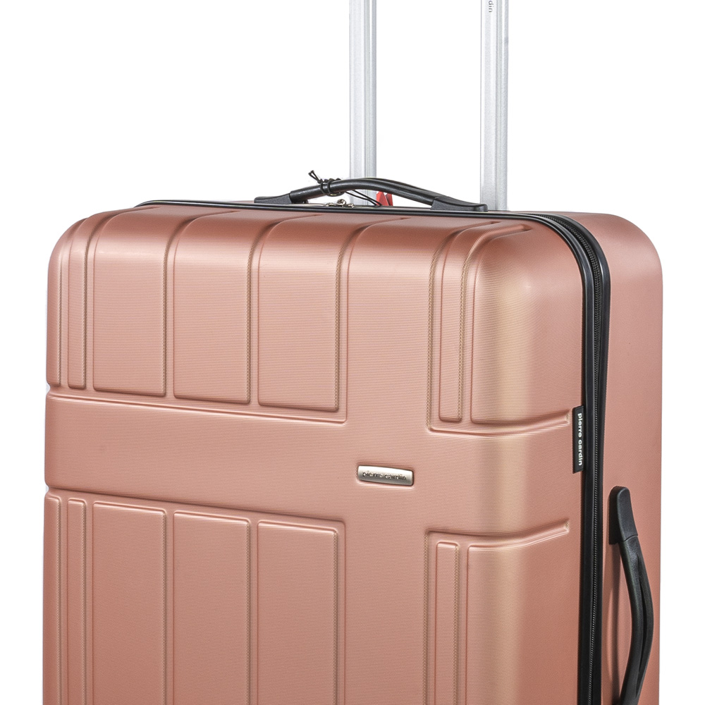 Pierre Cardin Large Cream Lightweight Trolley Suitcase Image 2