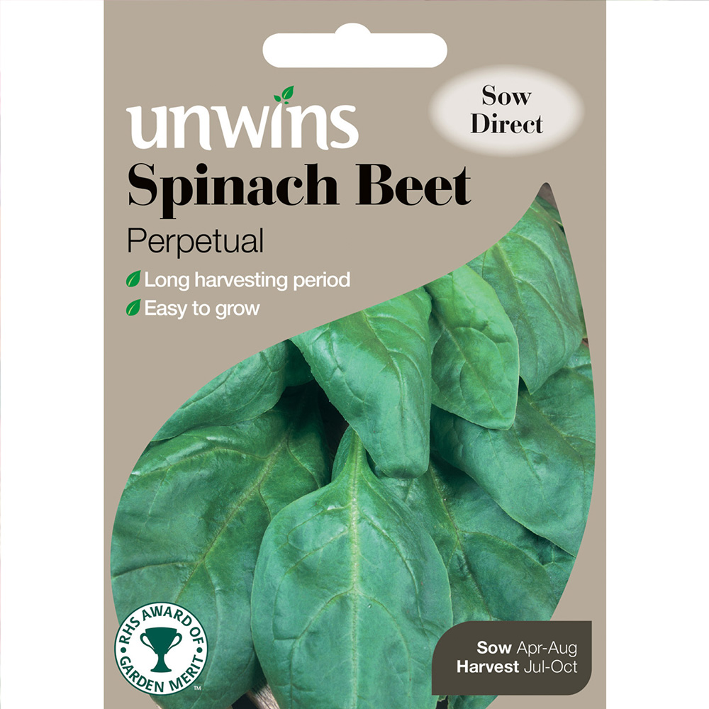 Unwins Beet Perpetual Spinach Seed Packet - Green Image 2