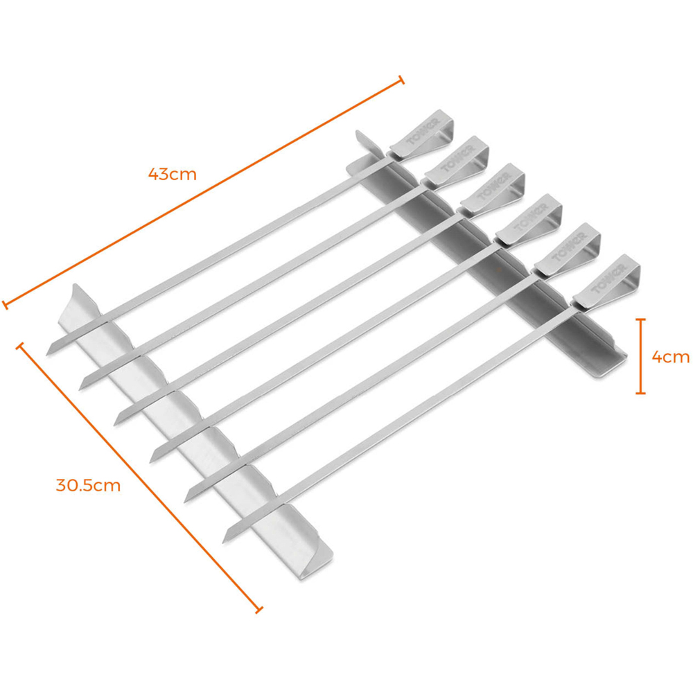 Tower 6 Piece Skewer Set with Stand Image 9