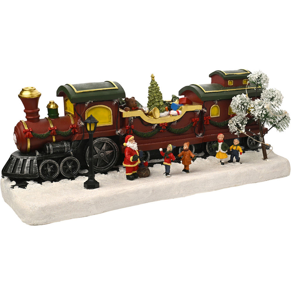 The Seasonal Gift Co Regal Tidings Light Up Christmas Train Scene Decoration 16cm Image 4