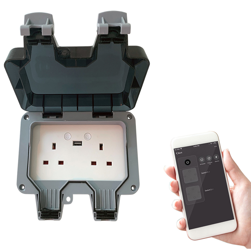 Ener-J Smart Weatherproof Double Socket Image 5