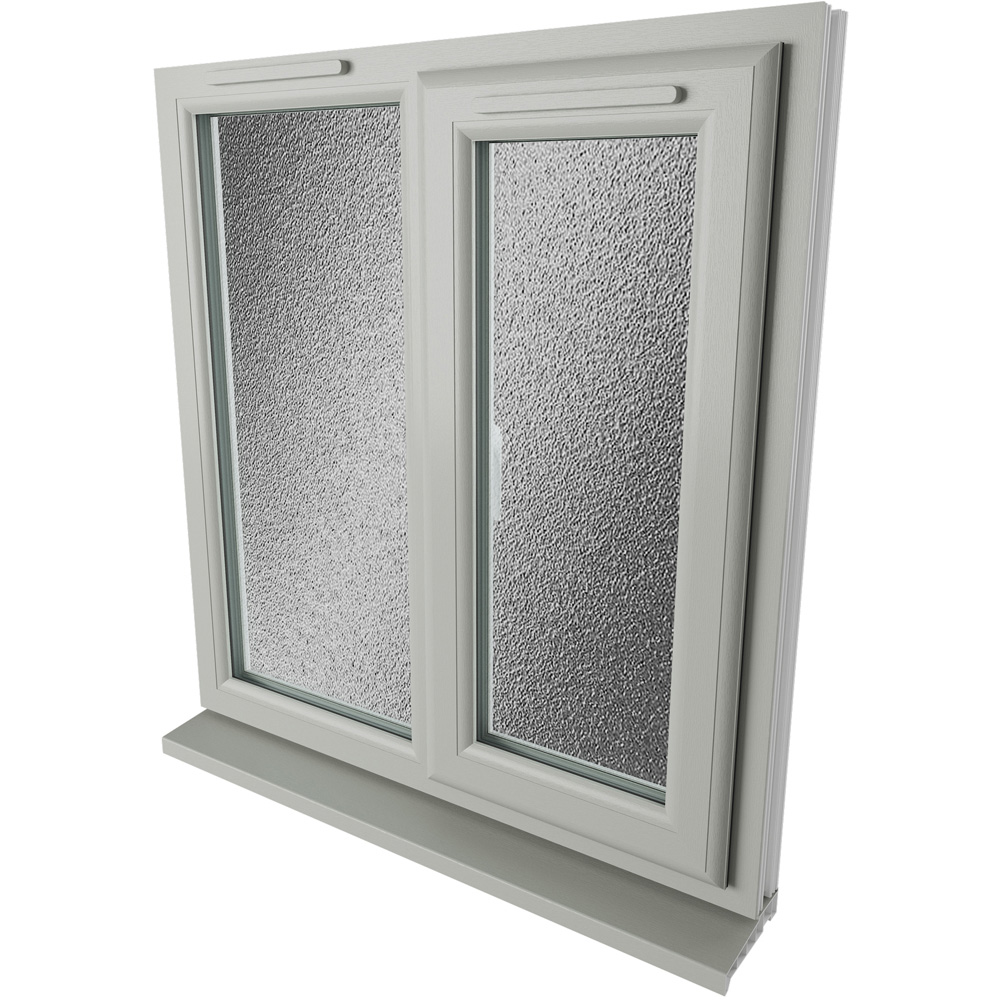 Crystal Agate and White RH Side Hung Next to a Fixed Obscure Triple Glazed Window 905 x 965mm Image 4
