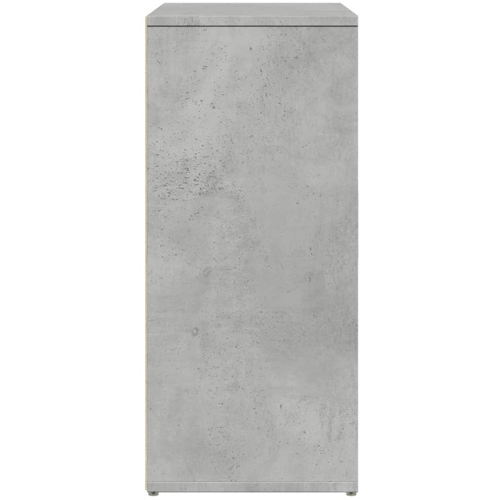 vidaXL Single Door 3 Drawer Concrete Grey Wooden Sideboard Set of 2 Image 7