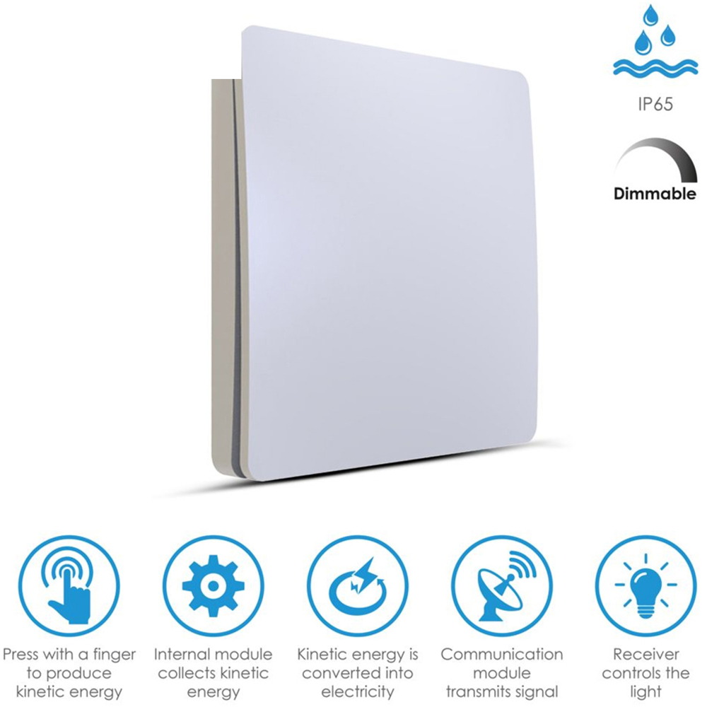 ENER-J 1 Gang White Wireless Kinetic Switch Image 6