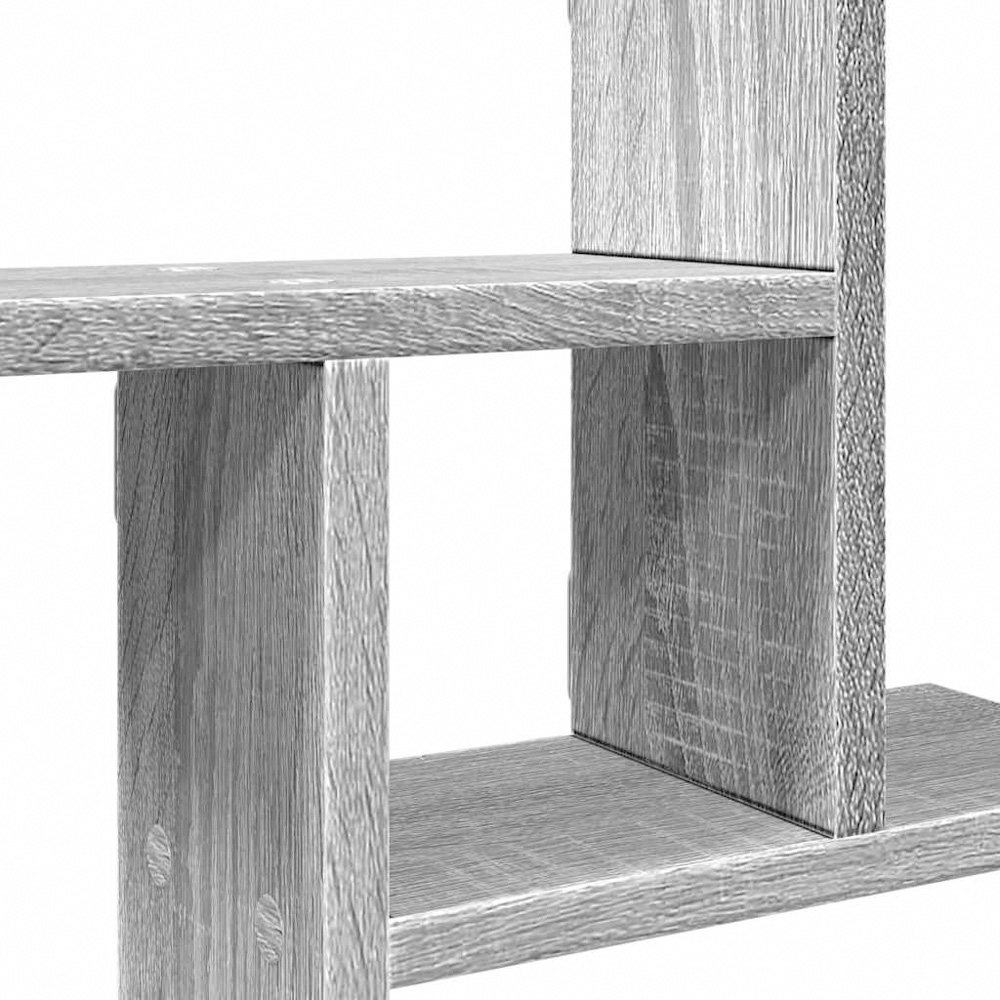 vidaXL Set of 2 3 Shelf Grey Sonoma Floating Wall Shelf Image 8