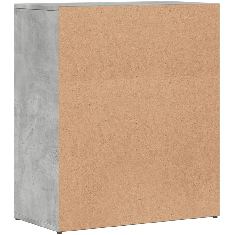 vidaXL 2 Door Concrete Grey Wooden Sideboard Set of 2 Image 5