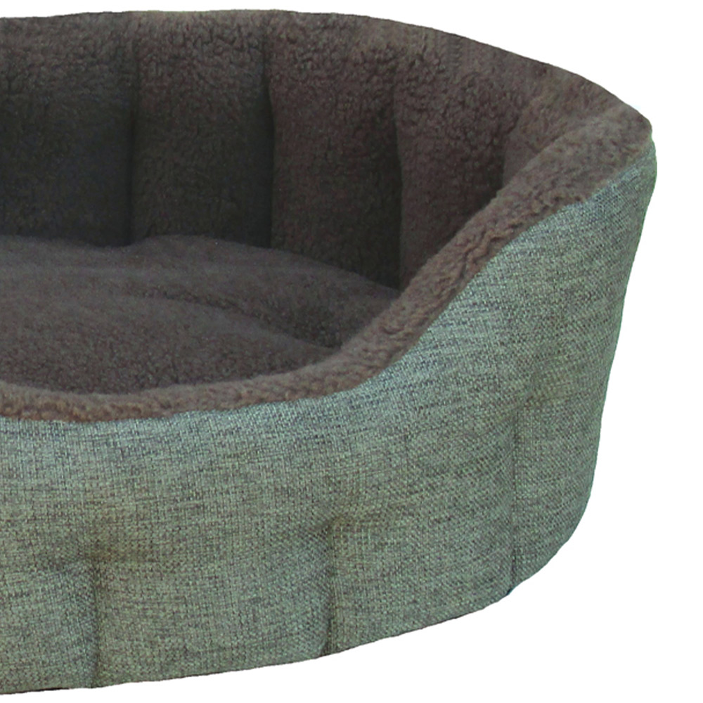 P&L Medium Tweed Basket Weave Dog Bed Image 3
