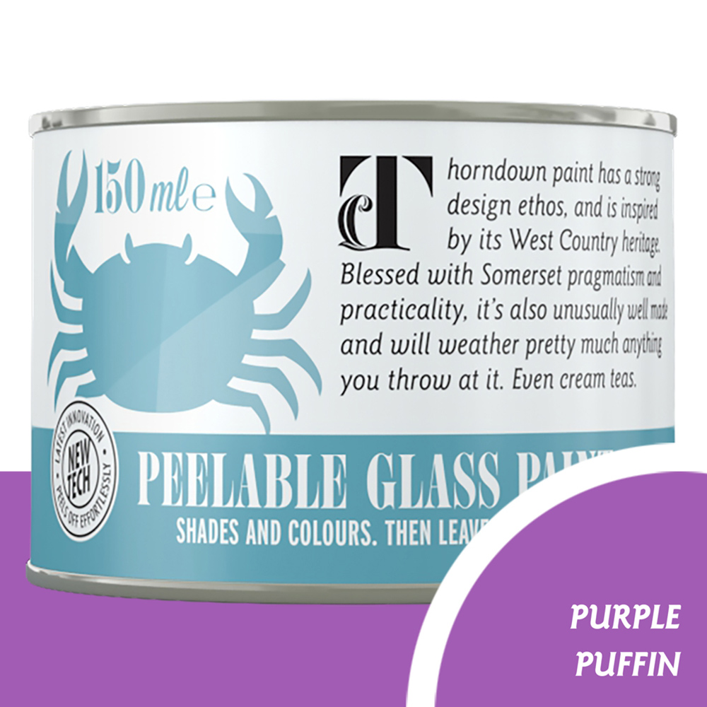 Thorndown Purple Puffin Peelable Glass Paint 150ml Image 3
