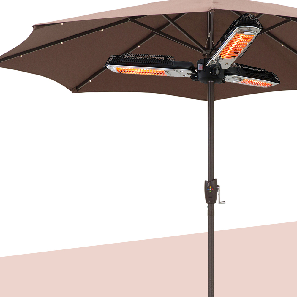 Outsunny On-Parasol Hanging Patio Heater with 3 Heat Settings Image 5