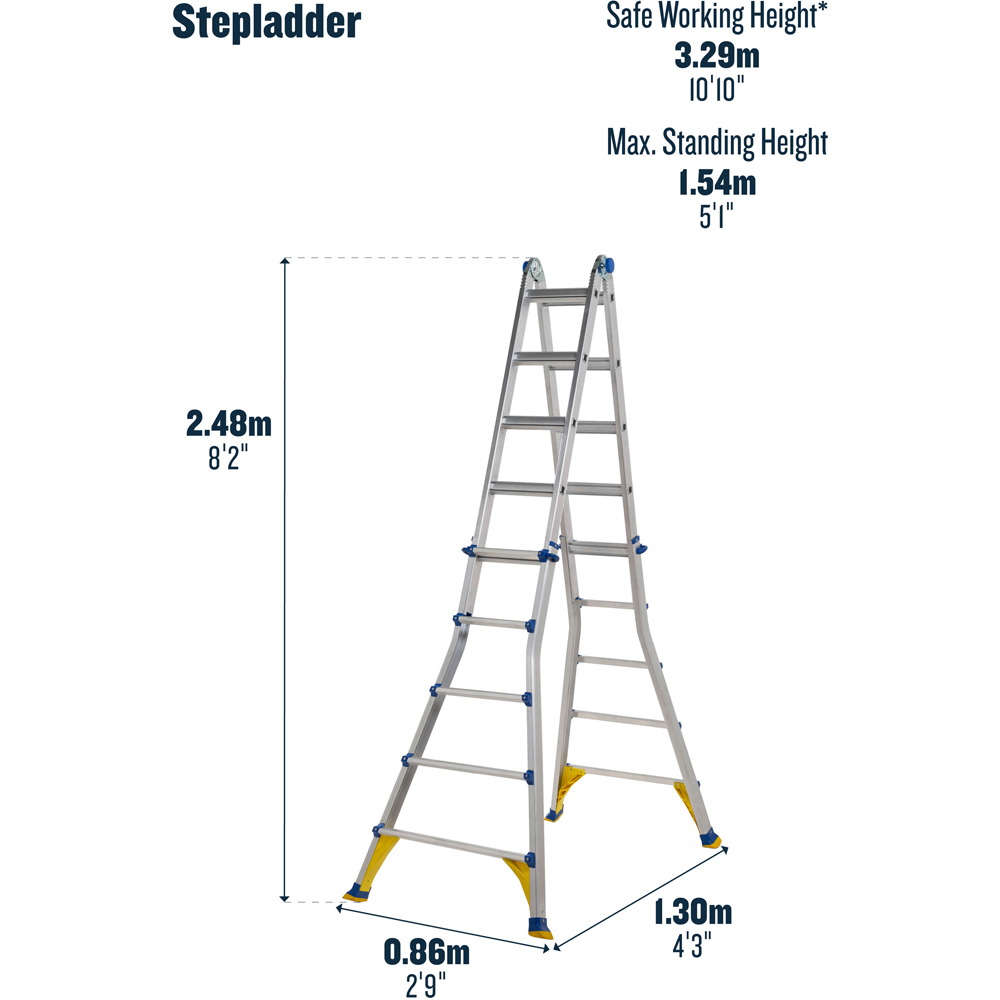 Werner Multipurpose Telescopic Ladder 2.48m Image 4