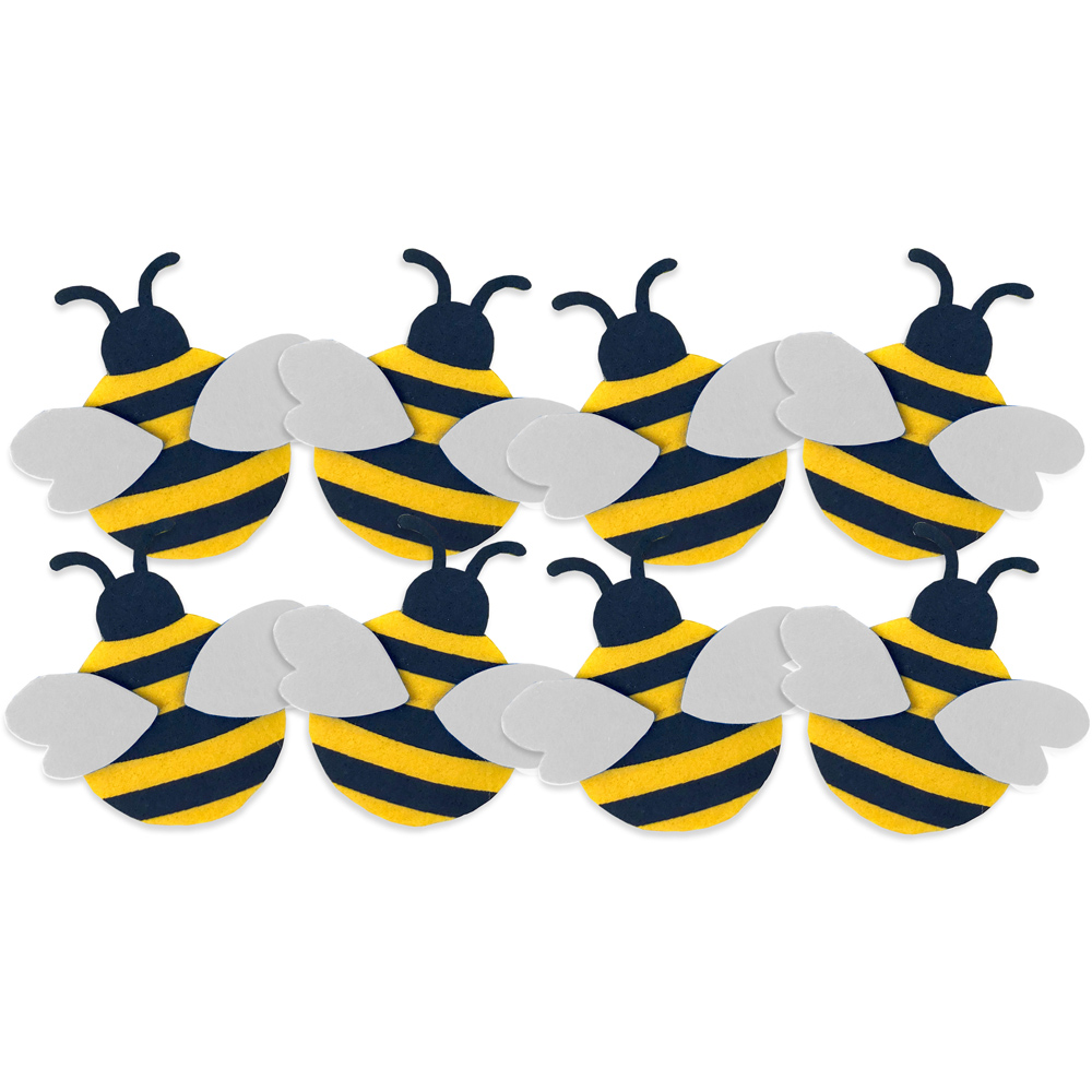 Wilko Easter Decorative Bees 8 Pack Image 1