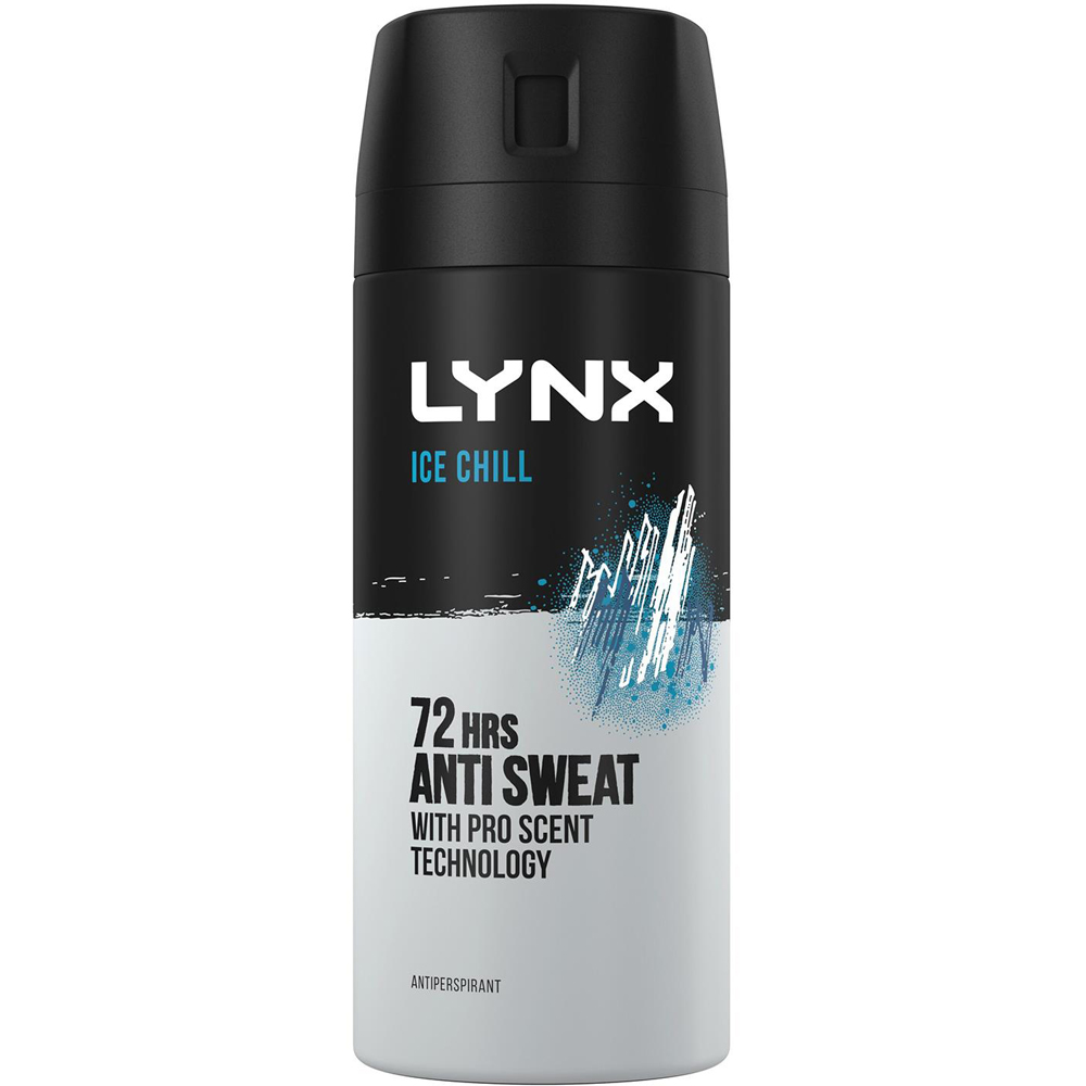 Lynx Ice Chill Iced Mint and Lemon 72H Protection Anti-Perspirant Deodorant Spray 150ml 6 Pack Image 2