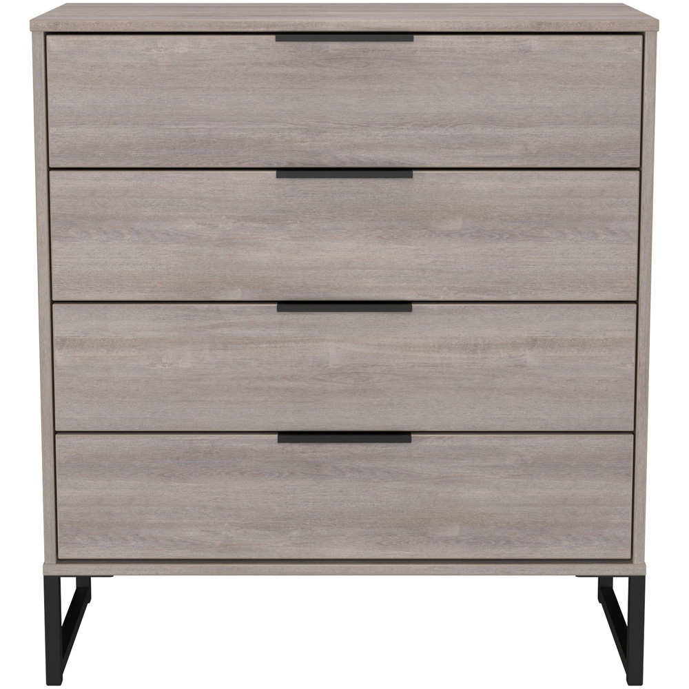 Crowndale Hong Kong 4 Drawer Grey Oak Chest of Drawers Ready Assembled Image 2