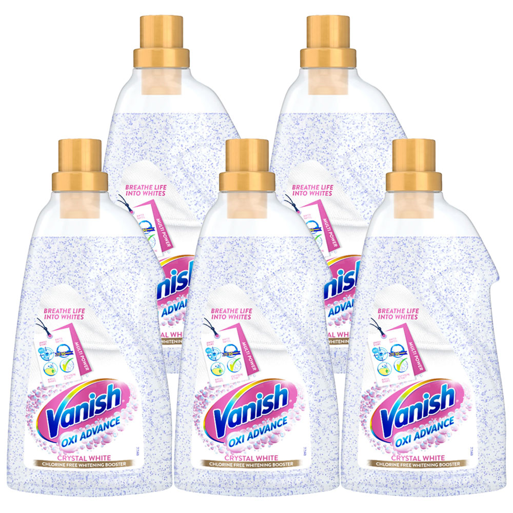 Vanish Crystal White Oxi Action Fabric Stain Remover Case of 5 x 1.425L Image 1