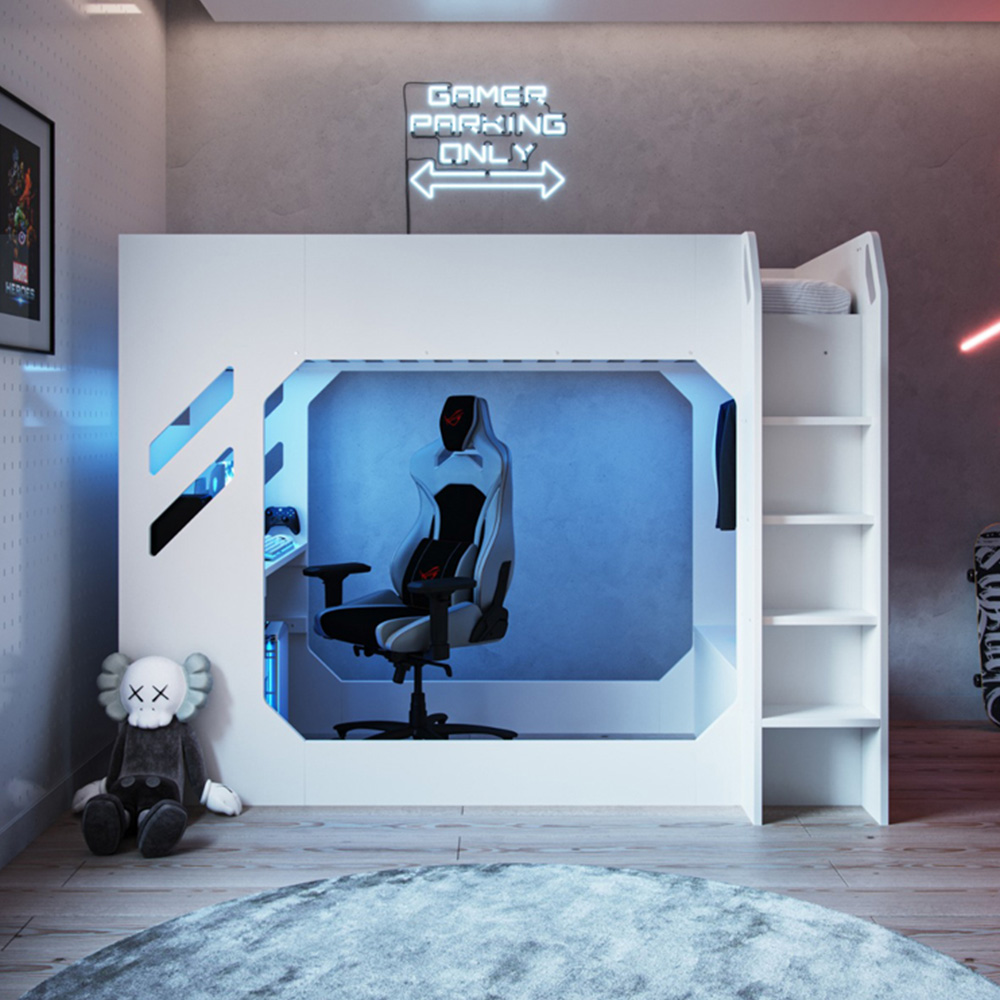 Recoil Shuttle Single White High Sleeper Image 7