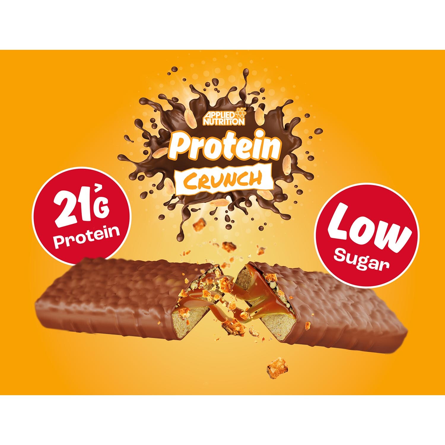 Protein Crunch Milk Chocolate Caramel Bar - Red Image 4