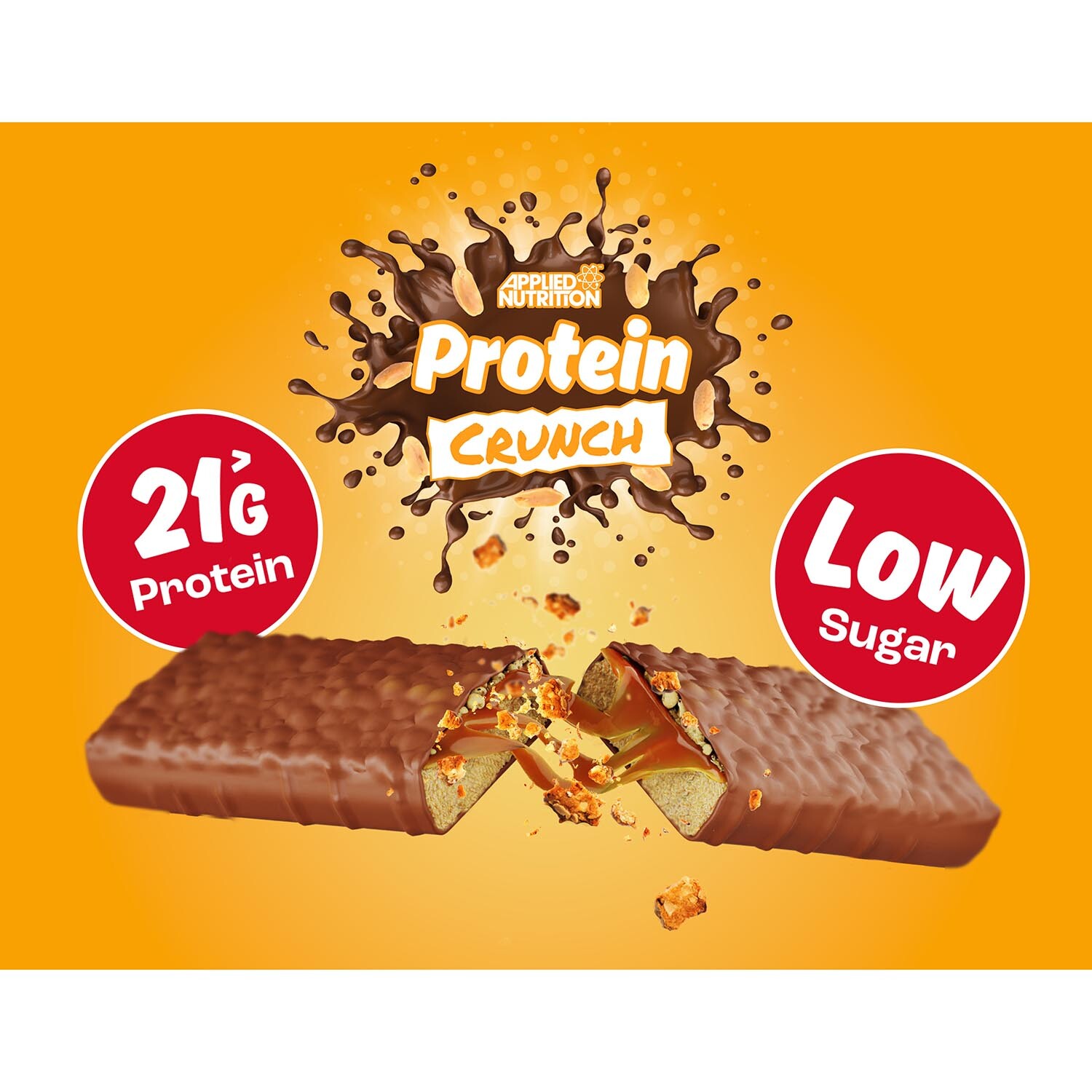 Protein Crunch Milk Chocolate Caramel Bar - Red Image 5