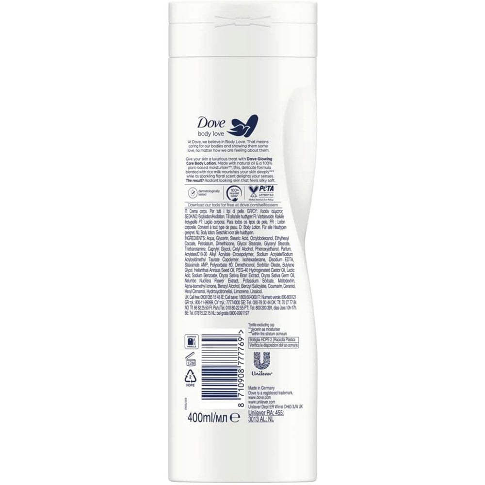 Dove Nourishing Secrets Lotus Flower Extract and Rice Milk Body Lotion 400ml 6 Pack Image 3