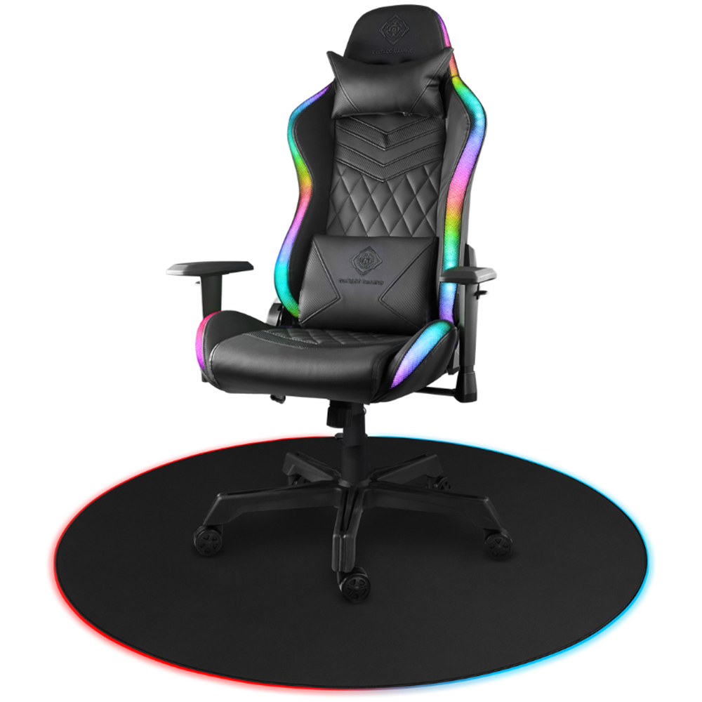 Deltaco Black RGB Round Floorpad 110cm Image 2