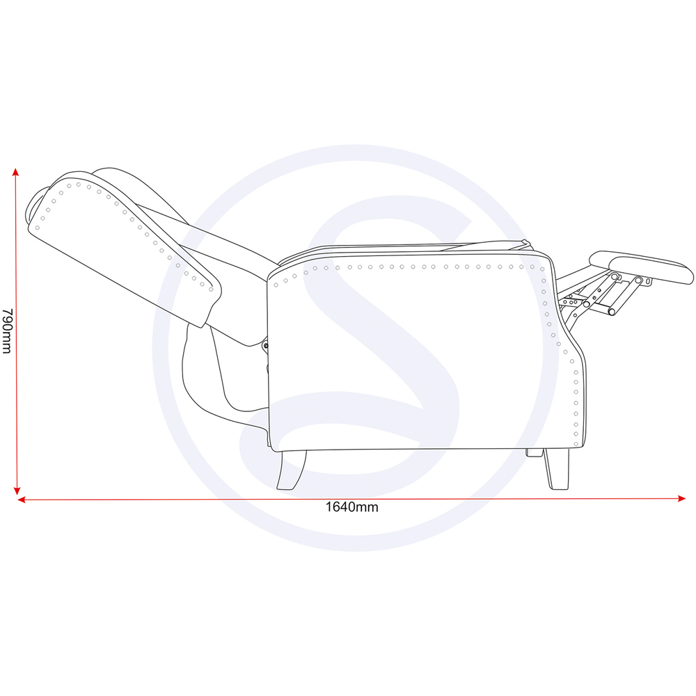 Seconique Kensington Red Tartan Fabric Recliner Chair Image 9