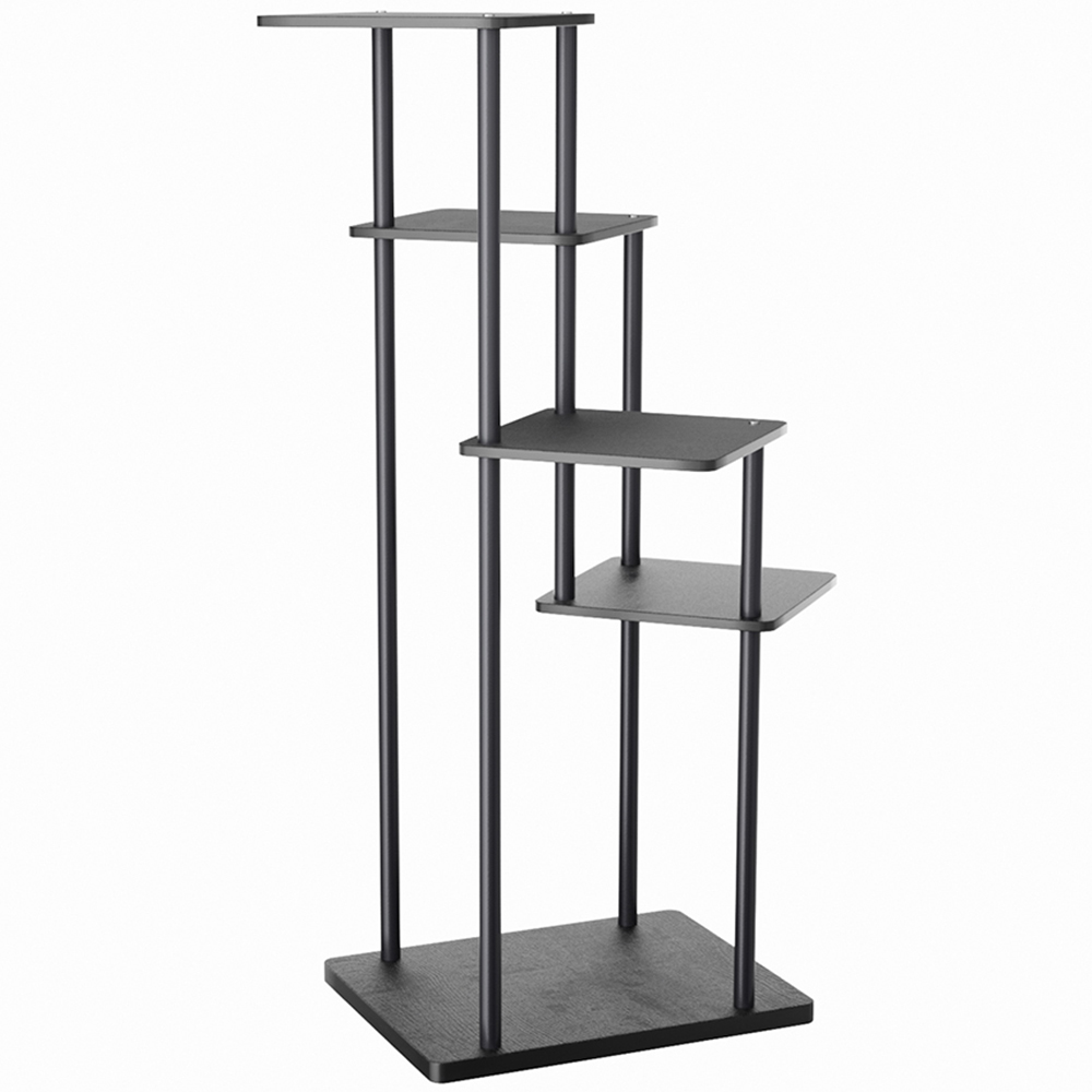 H&O Direct 5 Shelf Black Metal Plant Display Stand Image 3