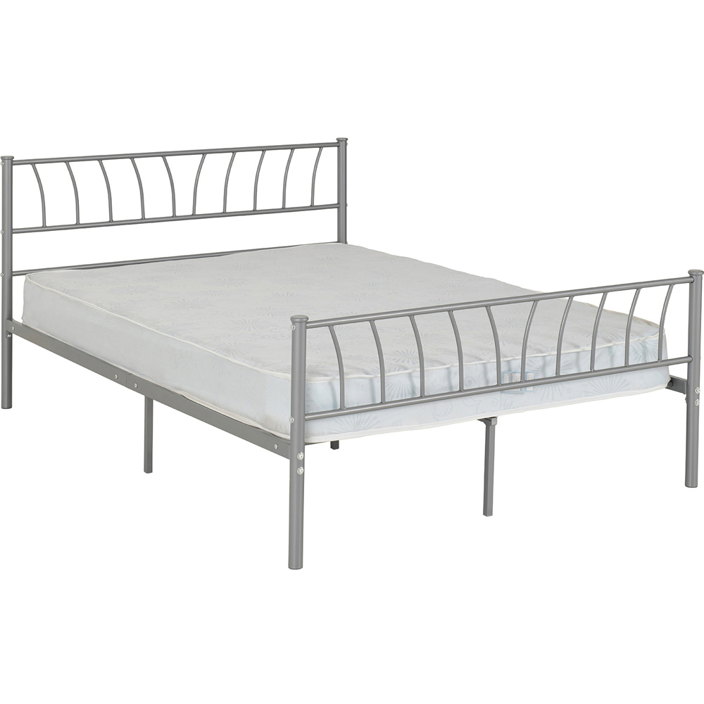 Seconique Harlow Double Silver Bed Frame Image 3