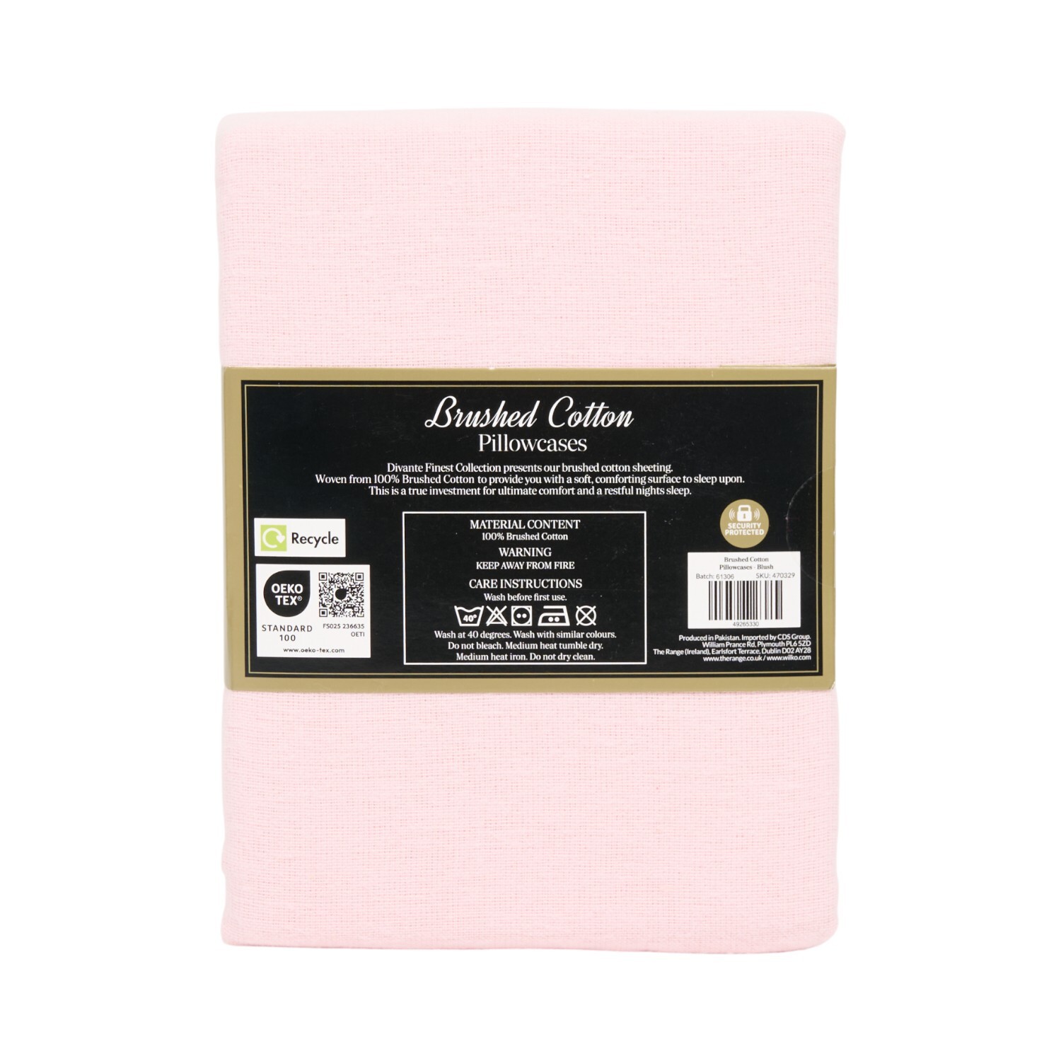 Pack of 2 Brushed Cotton Pillowcases Blush Image 3
