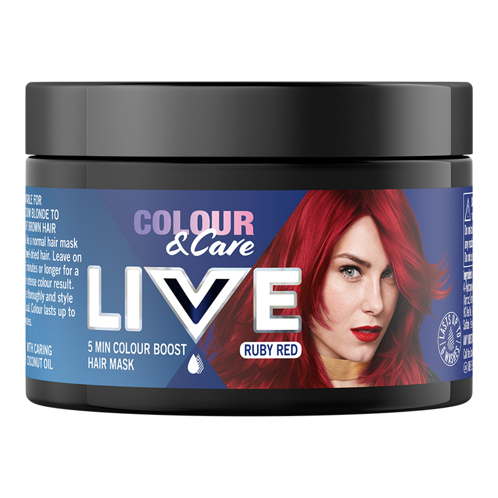 Schwarzkopf LIVE Colour Hair Mask Ruby Red 150ml Image 1