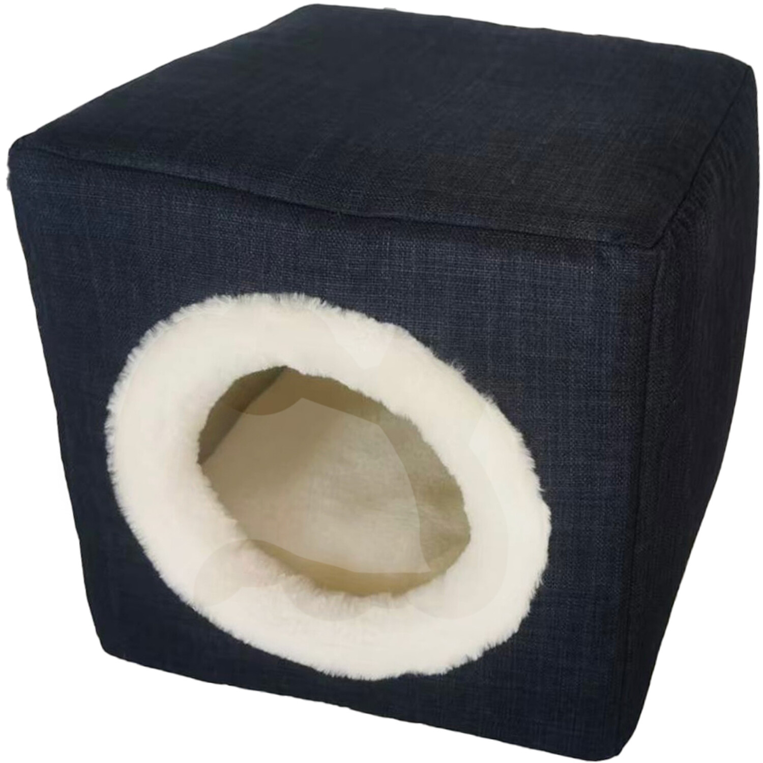 Navy Luxury Cat Cube - Navy Image 2