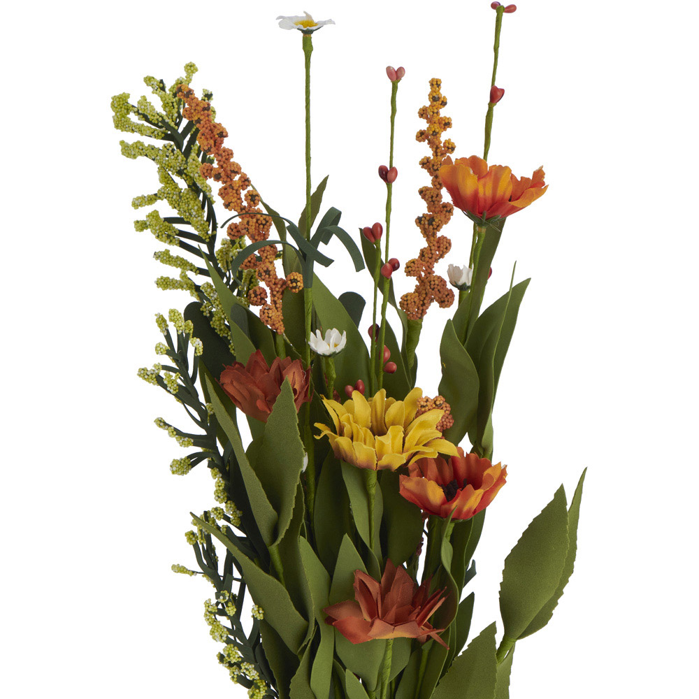 Wilko Orange and Green Artificial Flower Bunch Wilko