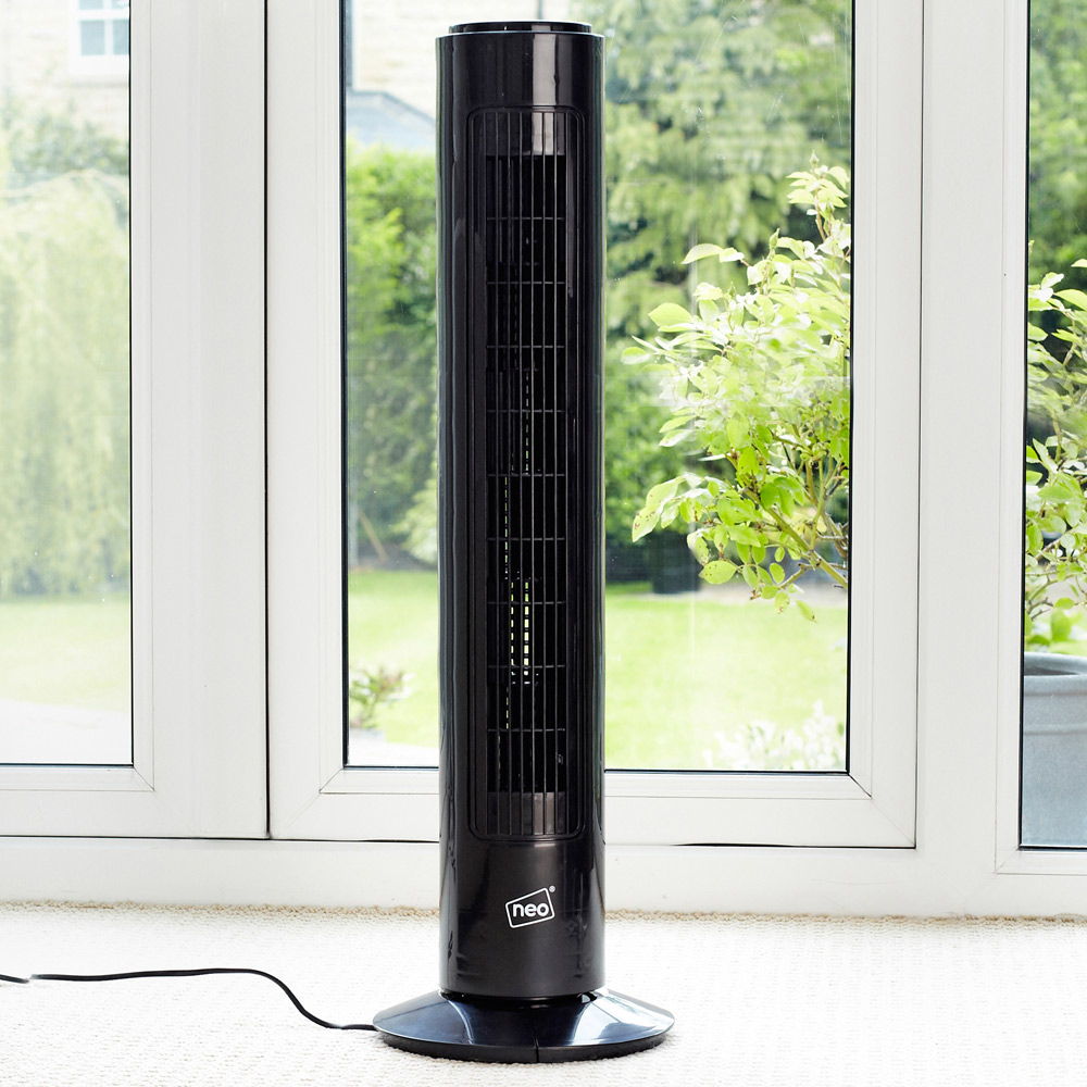Neo Black Free Standing Tower Fan 29 inch Image 2