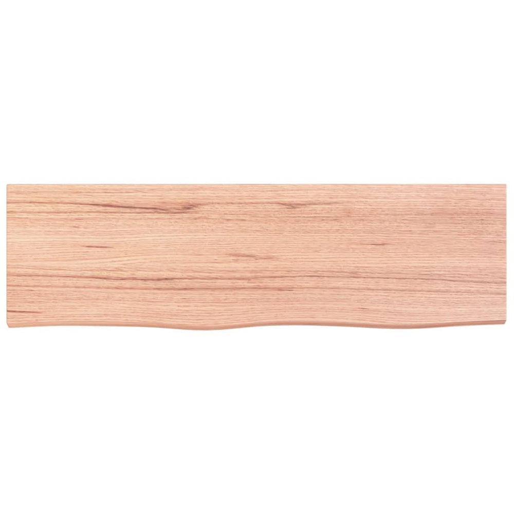 vidaXL 30 x 100cm Light Brown Oak Wood Wall Shelf Image 3